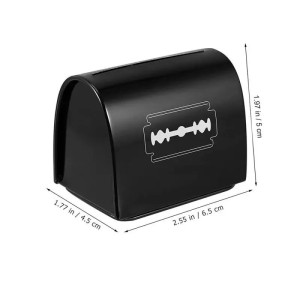 Pasha Shaving - Atık Tıraş Bıçağı Kutusu, Siyah