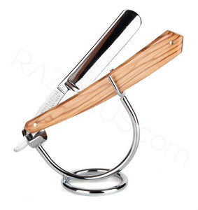 Charles Hake Charlex Straight Razor, Olivewood - Thumbnail