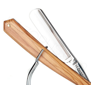 Charles Hake Charlex Straight Razor, Olivewood - Thumbnail