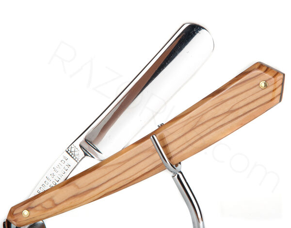 Charles Hake Charlex Straight Razor, Olivewood