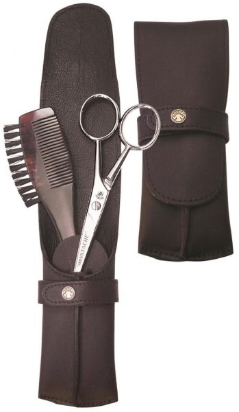 Dovo Beard Care Set, 2pcs in Leather Case