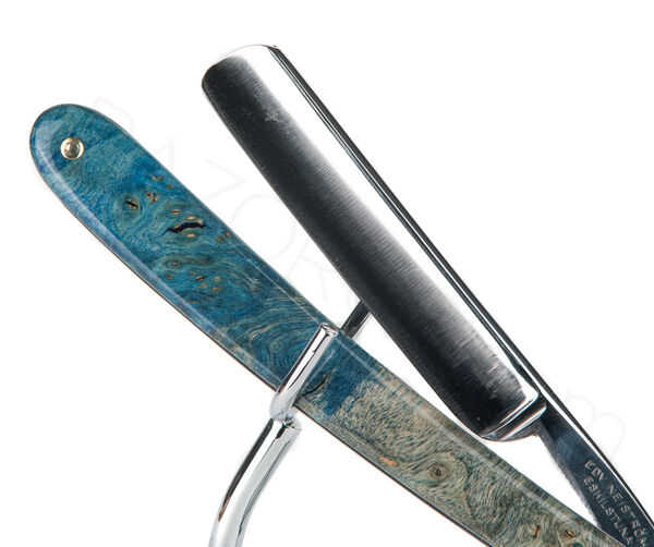 Edvin Neiström No:64 Straight Razor, Stabilized Poplar Wood 