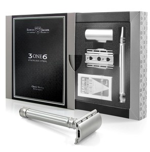 Edwin Jagger 3ONE6 Klasik Tıraş Aleti, Gümüş Renkli - Thumbnail