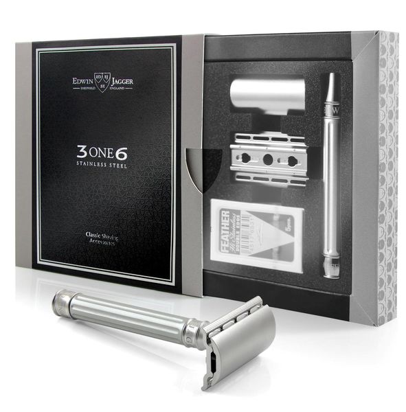 Edwin Jagger 3ONE6 Klasik Tıraş Aleti, Gümüş Renkli