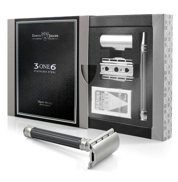 Edwin Jagger 3ONE6 Klasik Tıraş Aleti, Gun Metal