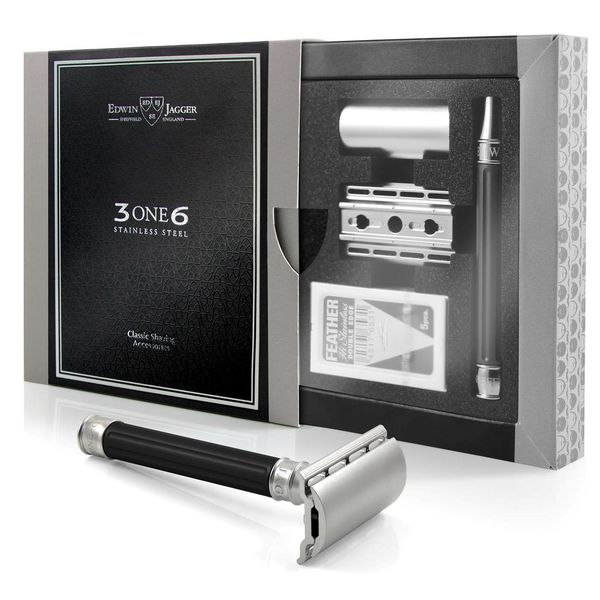 Edwin Jagger 3ONE6 Klasik Tıraş Aleti, Siyah