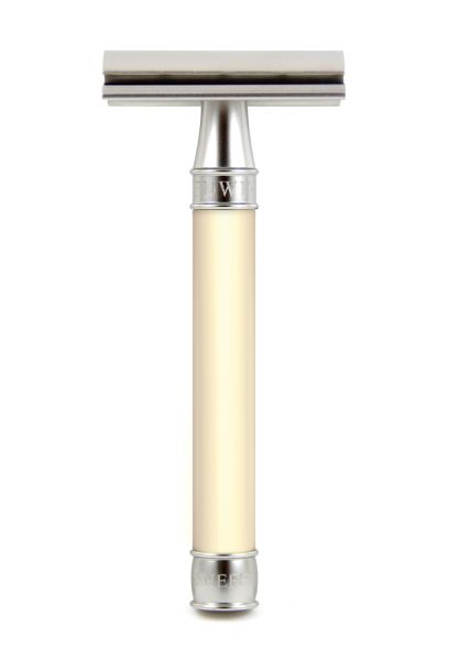 Edwin Jagger 3ONE6 Stainless Steel Safety Razor, Imitation Ivory