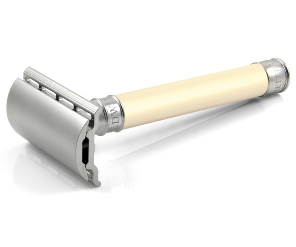 Edwin Jagger 3ONE6 Stainless Steel Safety Razor, Imitation Ivory