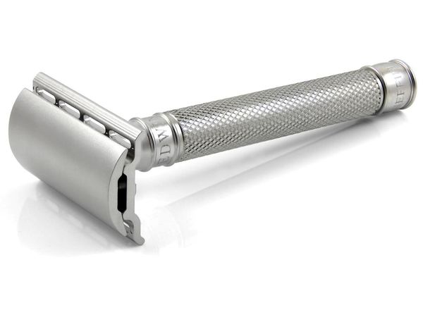 Edwin Jagger 3ONE6 Stainless Steel Safety Razor, Knurled