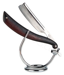 Erik Anton Berg Frameback Straight Razor, Ebony wood - Thumbnail