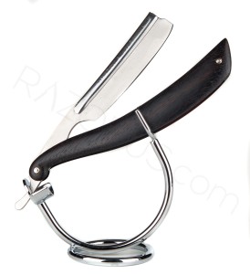 Erik Anton Berg Frameback Straight Razor, Ebony wood - Thumbnail