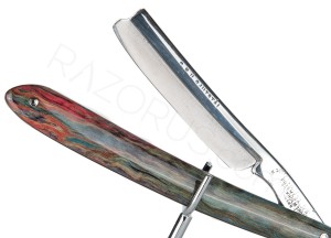 Erik Anton Berg Frameback Straight Razor, Stabilized Wood - Thumbnail