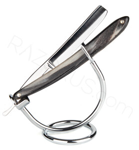 Erik Anton Berg Straight Razor, Horn - Thumbnail