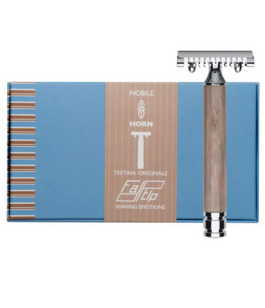 Fatip Nobile Safety Razor, Faux Horn