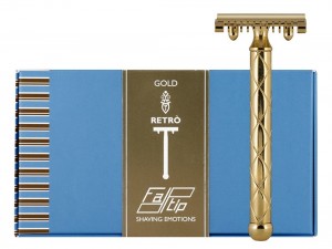 Fatip Retro Dorato Double Edge Safety Razor, Gold Plated - Thumbnail