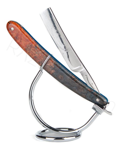 George Wostenholm Pipe Razor, Stabilized Burl wood