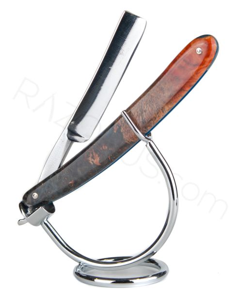 George Wostenholm Pipe Razor, Stabilized Burl wood