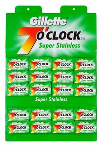 Gillette 7 O'Clock Super Stainless Razor Blades 100pcs - Thumbnail