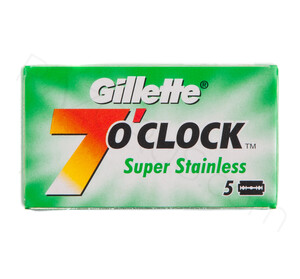 Gillette - Gillette 7 OClock Super Stainless Tıraş Bıçağı, 5li