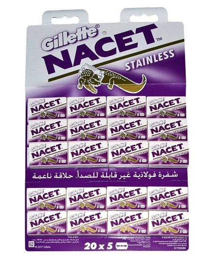 Gillette Nacet Razor Blades, 100pcs