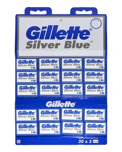 Gillette Silver Blue Razor Blades, 100pcs - Thumbnail