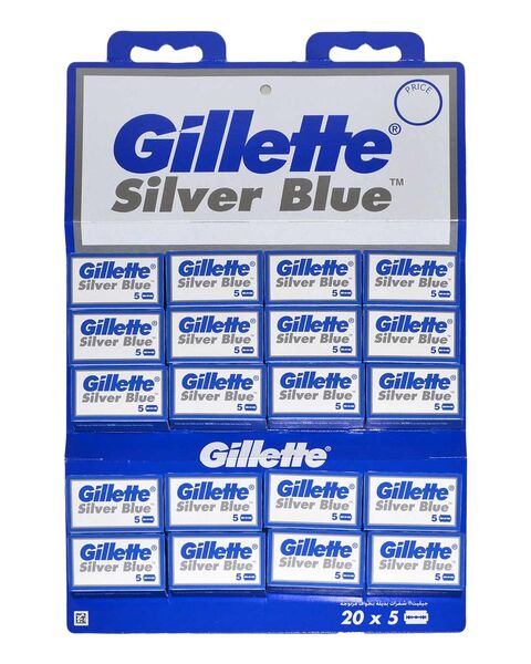 Gillette Silver Blue Razor Blades, 100pcs
