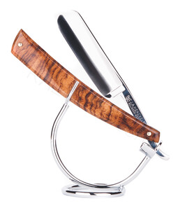 Heckels Straight Razor, Chestnut Wood - Thumbnail