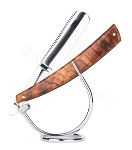 Heckels Straight Razor, Chestnut Wood - Thumbnail