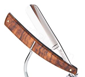 Heckels Straight Razor, Chestnut Wood - Thumbnail