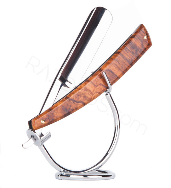 Heckels Straight Razor, Chestnut Wood