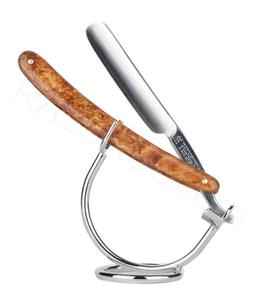 Henckels Friodur Inox Straight Razor, Alder Burl