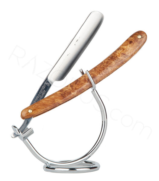 Henckels Friodur Inox Straight Razor, Alder Burl