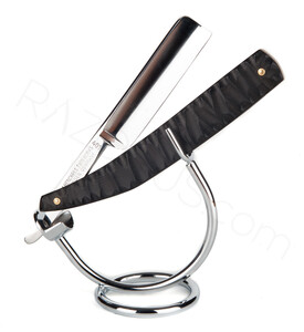 J. A. Henckels 401 Straight Razor, Ebony Wood - Thumbnail