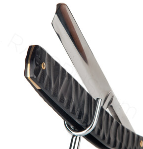 J. A. Henckels 401 Straight Razor, Ebony Wood - Thumbnail