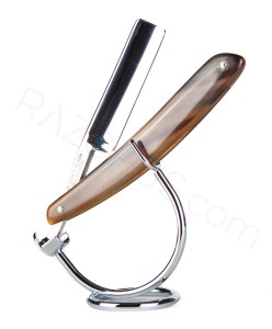 J. A. Henckels Friodur Straight Razor, Buffalo Horn Scales - Thumbnail