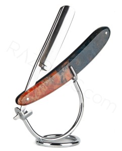 J. A. Henckels Friodur Straight Razor, Stabilized Burl Wood - Thumbnail