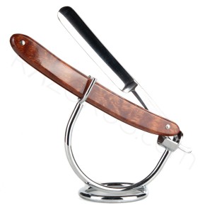 J. A. Henckels Straight Razor, Sapele Mahogany - Thumbnail