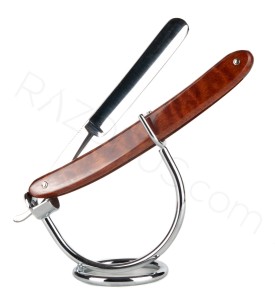 J. A. Henckels Straight Razor, Sapele Mahogany - Thumbnail