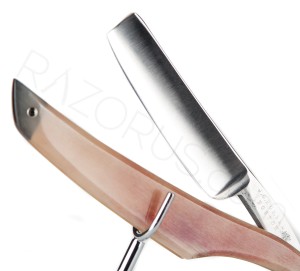 J. C. Hursell Straight Razor, Ram’s Horn - Thumbnail