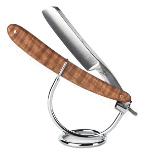 John Heiffor Straight Razor, Walnut Wood - Thumbnail