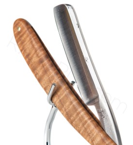 John Heiffor Straight Razor, Walnut Wood - Thumbnail