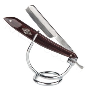 Kikuboshi Frameback Straight Razor, Palisander Wood - Thumbnail