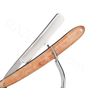 Klas Tornblom Straight Razor, Alder Burl Wood - Thumbnail