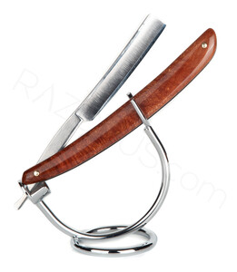 Klas Tornblom Straight Razor, Arbutus Burlwood - Thumbnail