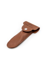 Klasik Tıraş Aleti Kılıfı, Kahverengi, Hakiki deri - Thumbnail