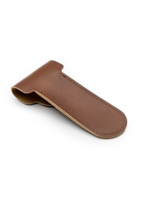 Klasik Tıraş Aleti Kılıfı, Kahverengi, Sentetik - Thumbnail