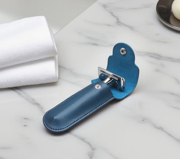 Klasik Tıraş Aleti Kılıfı, Mavi, Sentetik
