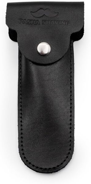 Klasik Tıraş Aleti Kılıfı, Siyah, Hakiki Deri