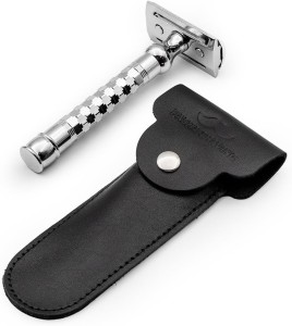 Klasik Tıraş Aleti Kılıfı, Siyah, Hakiki Deri - Thumbnail