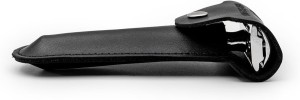 Klasik Tıraş Aleti Kılıfı, Siyah, Hakiki Deri - Thumbnail